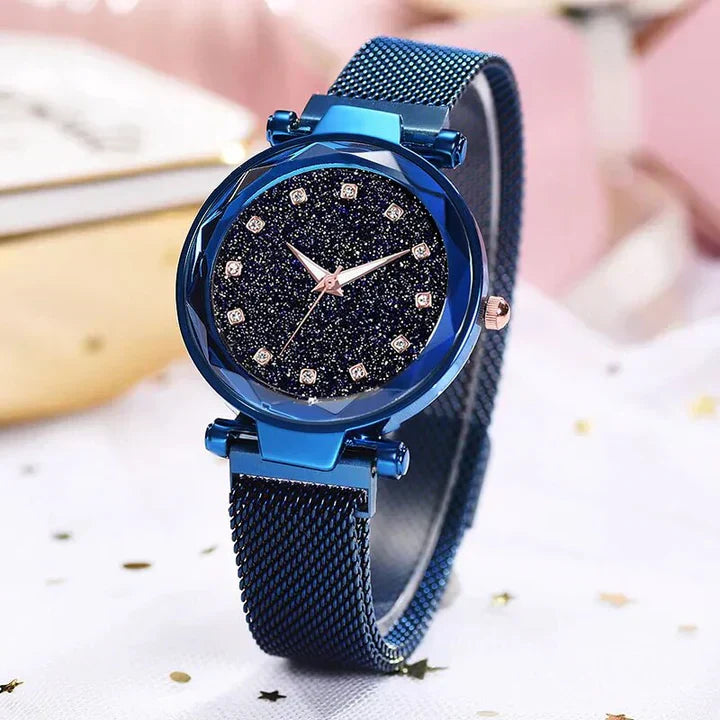 Diamond Design Watch with Mesh Strap + FREE BRACELET đ