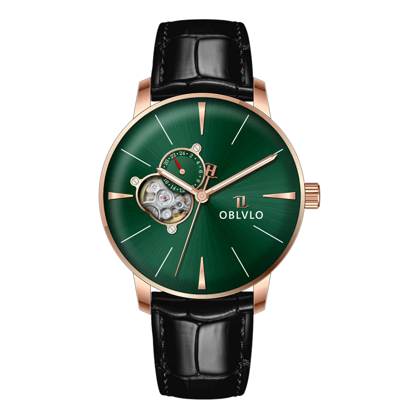 Automatic Victory Partial Skeleton Dial Dress Watch