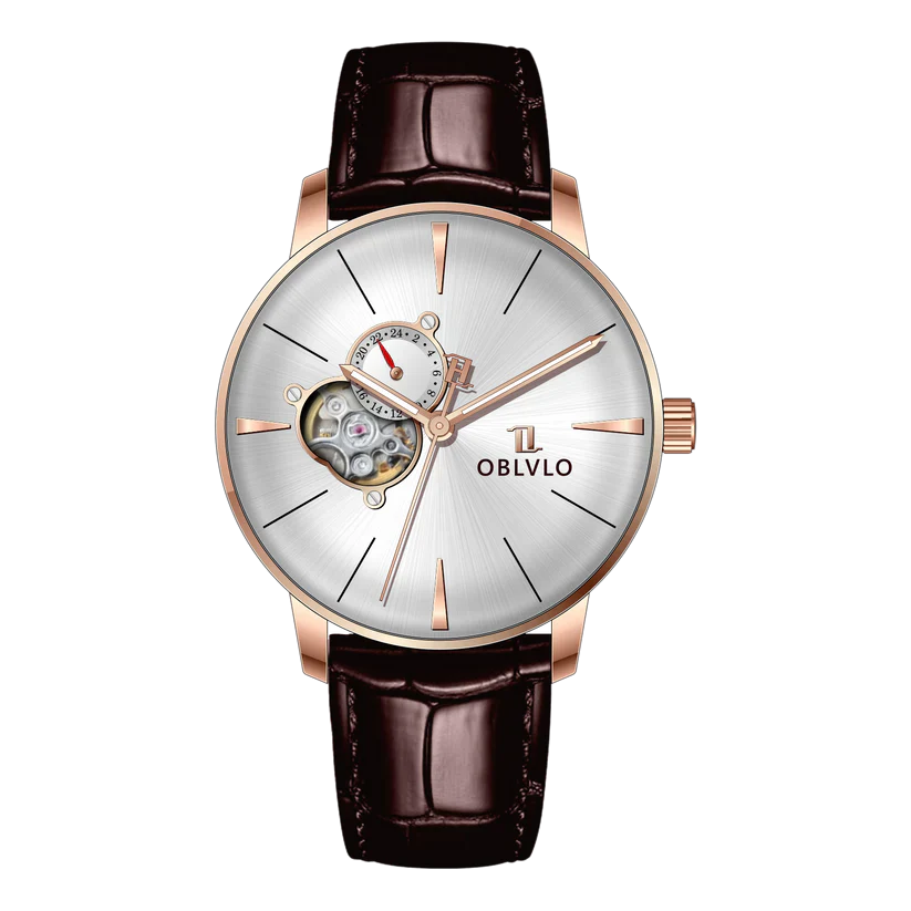 Automatic Victory Partial Skeleton Dial Dress Watch