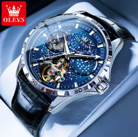 Black strap with blue watch face