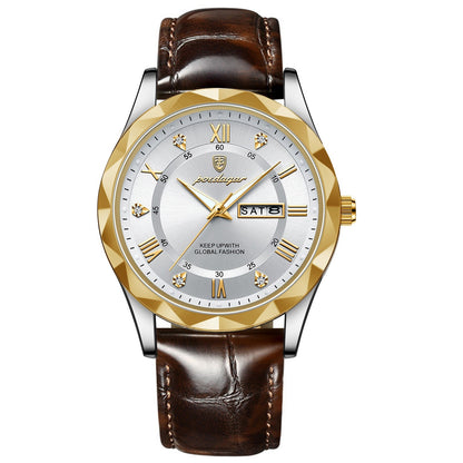 Men's Luxury Fashion Quartz Wrist Watch (Leather Belt)