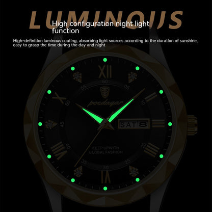Men's Luxury Fashion Quartz Wrist Watch (Leather Belt)